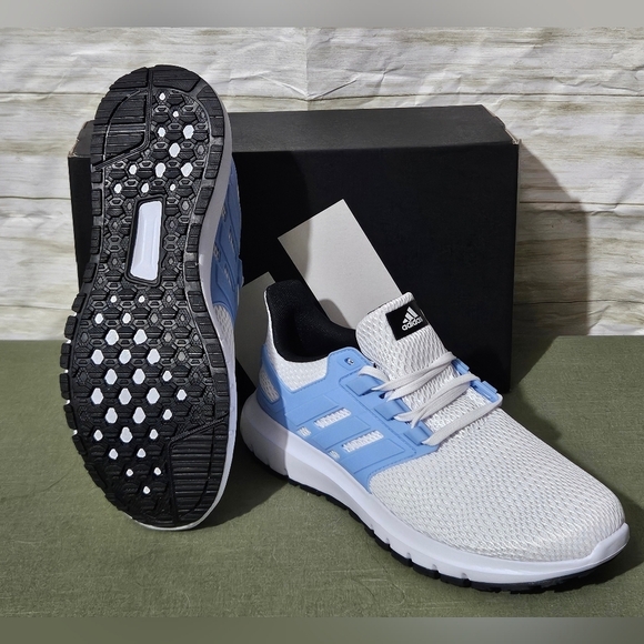 Adidas Womens  Mesh Sneakers in White and Light Blue - Picture 8 of 10